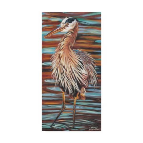 Carolee Vitaletti 'Watchful Heron Ii' Canvas Art, 10x19, Trademark Fine Art, Mfr#: WAG06617-C1019GG